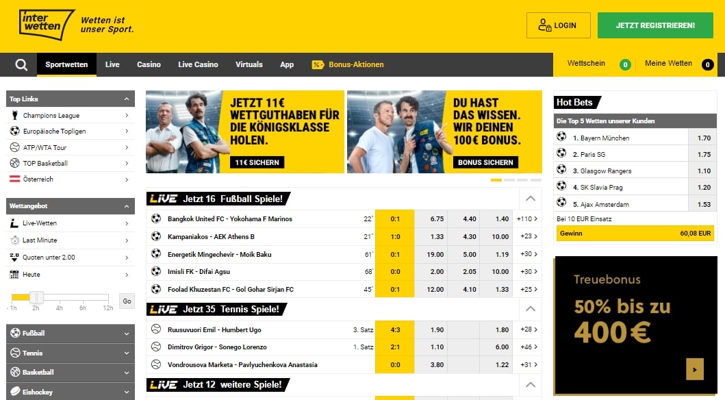 Interwetten Website