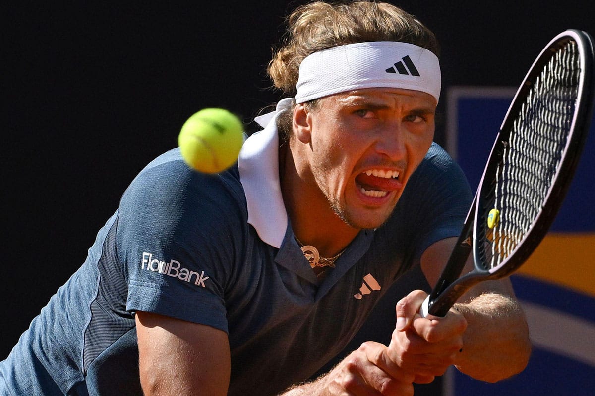 Bild zeigt Alexander Zverev (© Insidefoto di andrea staccioli / Alamy Stock Photo) Tennis Tipps heute 15.05.2024