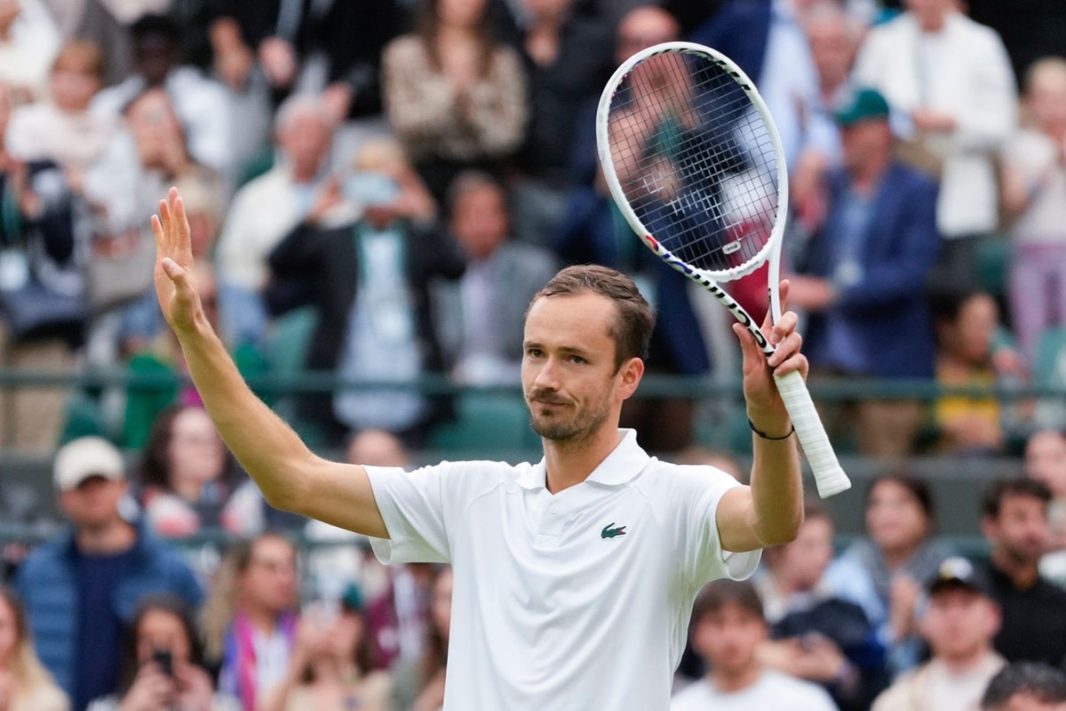 Wimbledon Tipps heute 09.07. Bild zeigt Daniil Medvedev (© Associated Press / Alamy Stock Photo)