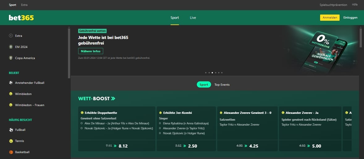 Bet365 Wettseite