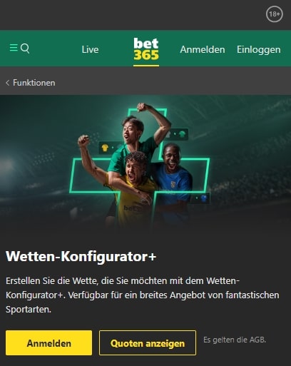 bet365 Wetten Konfigurator