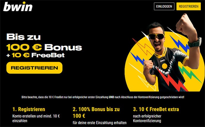 Neukundenbonus Bwin plus Freebet