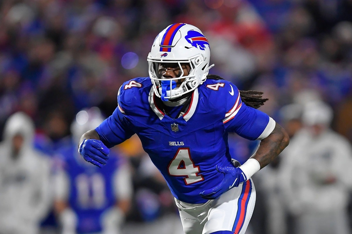 Bills 49ers Tipp Bild zeigt James Cook © Associated Press / Alamy Stock Photo