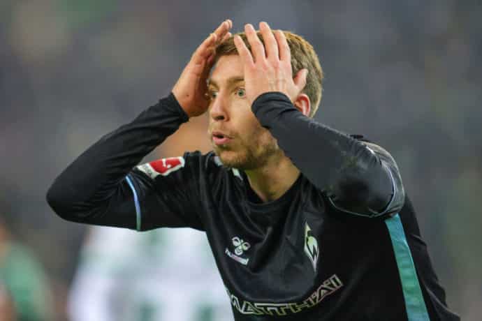 Experten Tipps Bundesliga 11. Spieltag Bild zeigt Mitchell Weiser von Werder Bremen (© dpa picture alliance / Alamy Stock Photo)