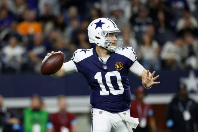Eagles Cowboys Tipp Bild zeigt Cooper Rush © Associated Press / Alamy Stock Photo