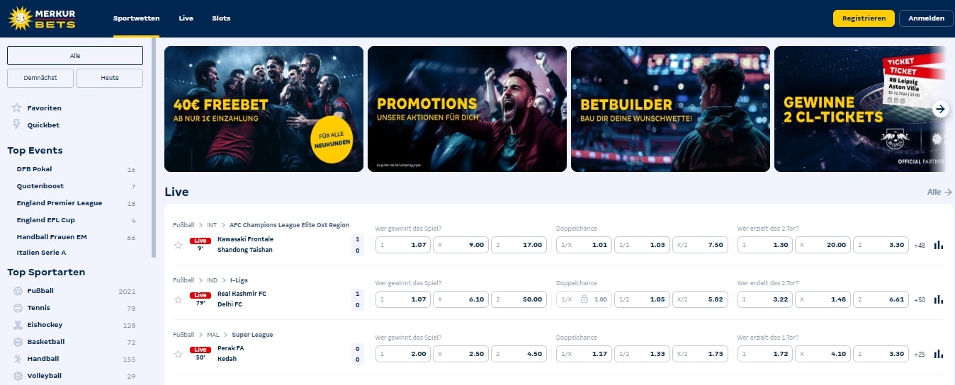 Merkur Bets Webseite