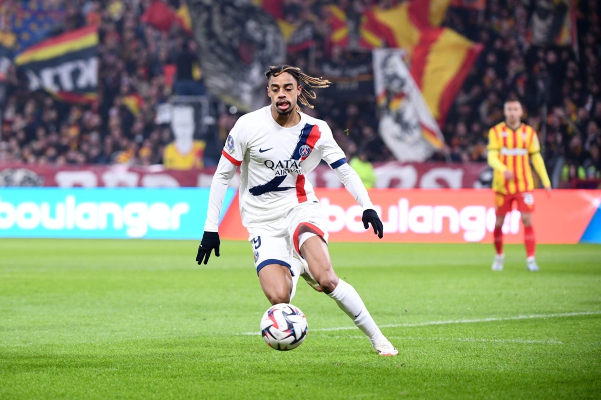 PSG Manchester City Tipp Bild zeigt Bradley Barcola © Icon Sport / Alamy Stock Photo