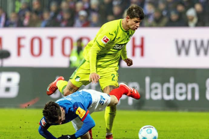 Hoffenheim Frankfurt Tipp Bild zeigt Adam Hlozek © Associated Press / Alamy Stock Photo