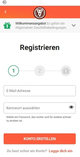 LeoVegas registrieren