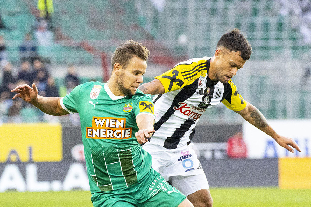 Bild zeigt Sascha Horvath vs. Louis Schaub / Experten Tipps Bundesliga Österreich 19. Spieltag © APA-PictureDesk / Alamy Stock Photo