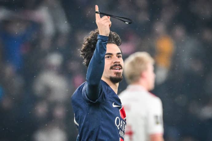 Toulouse PSG Tipp Bild zeigt Vitinha © Independent Photo Agency / Alamy Stock Photo