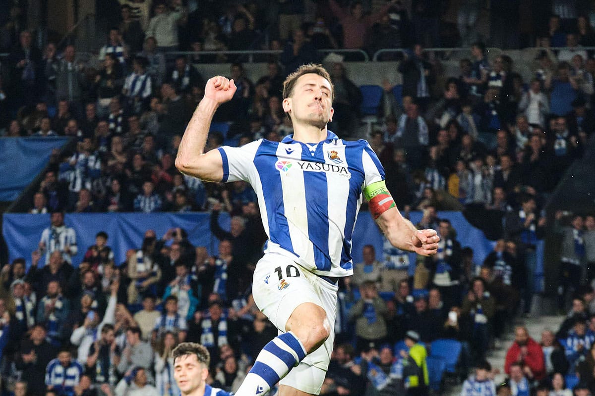 Real Sociedad ManUnited Tipp Bild zeigt Mikel Oyarzabal © Rubén Gil / Alamy Stock Photo