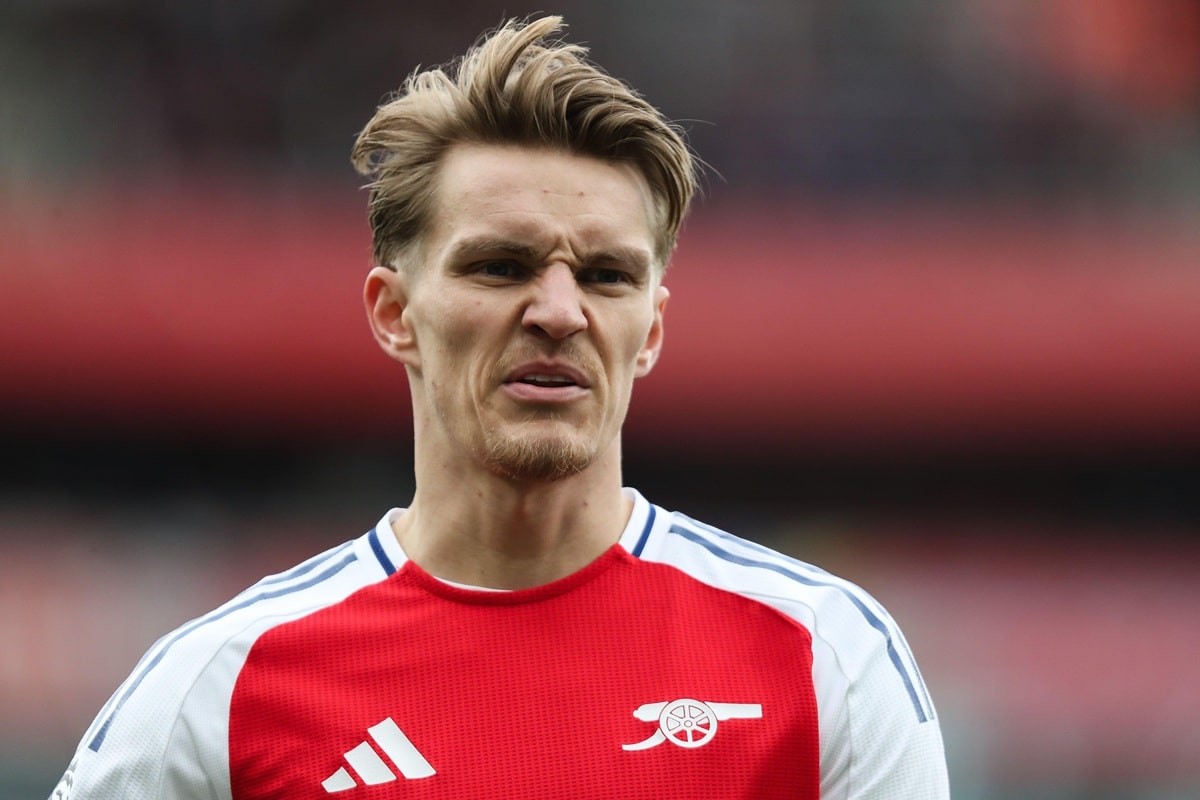 Arsenal Fulham Tipp Bild zeigt Martin Ödegaard © News Images LTD / Alamy Stock Photo