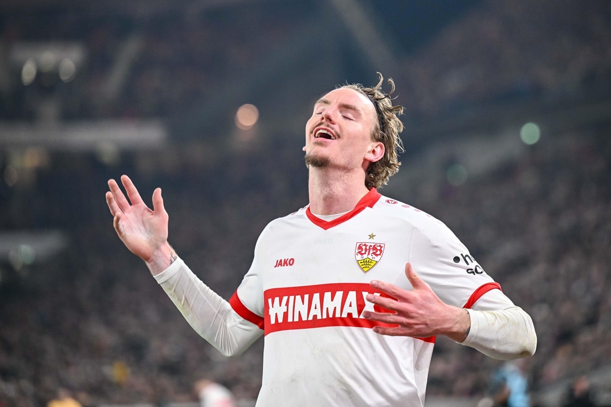Frankfurt VfB Stuttgart Tipp Bild zeigt Nick Woltemade © dpa picture alliance / Alamy Stock Photo