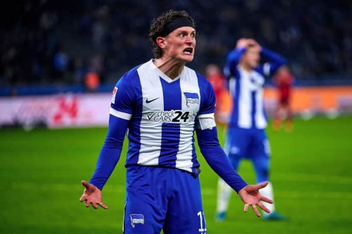 Hertha Schalke Tipp Bild zeigt Fabian Reese ©  dpa picture alliance / Alamy Stock Photo