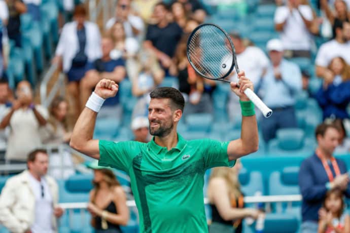 Mensik Djokovic Tipp Bild zeigt Novak Djokovic © Associated Press / Alamy Stock Photo