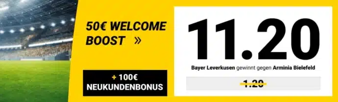 Interwetten Quotenboost DFB Pokal Bielefeld - Leverkusen