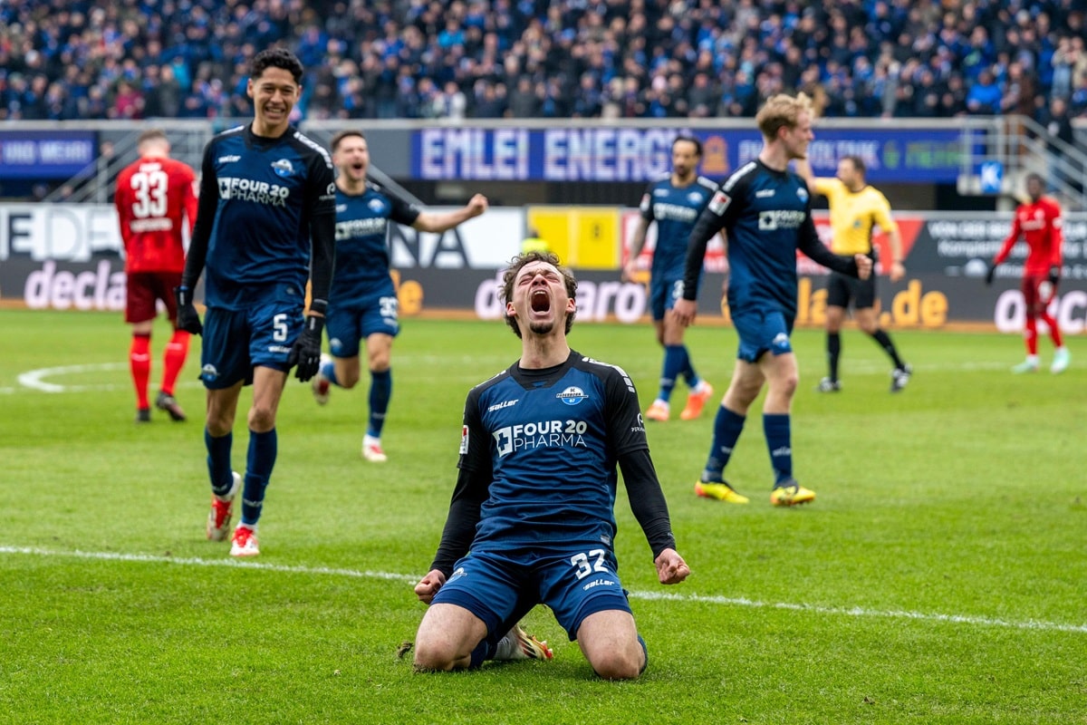 Paderborn Elversberg Tipp Bild zeigt Aaron Zehnter © dpa picture alliance / Alamy Stock Photo