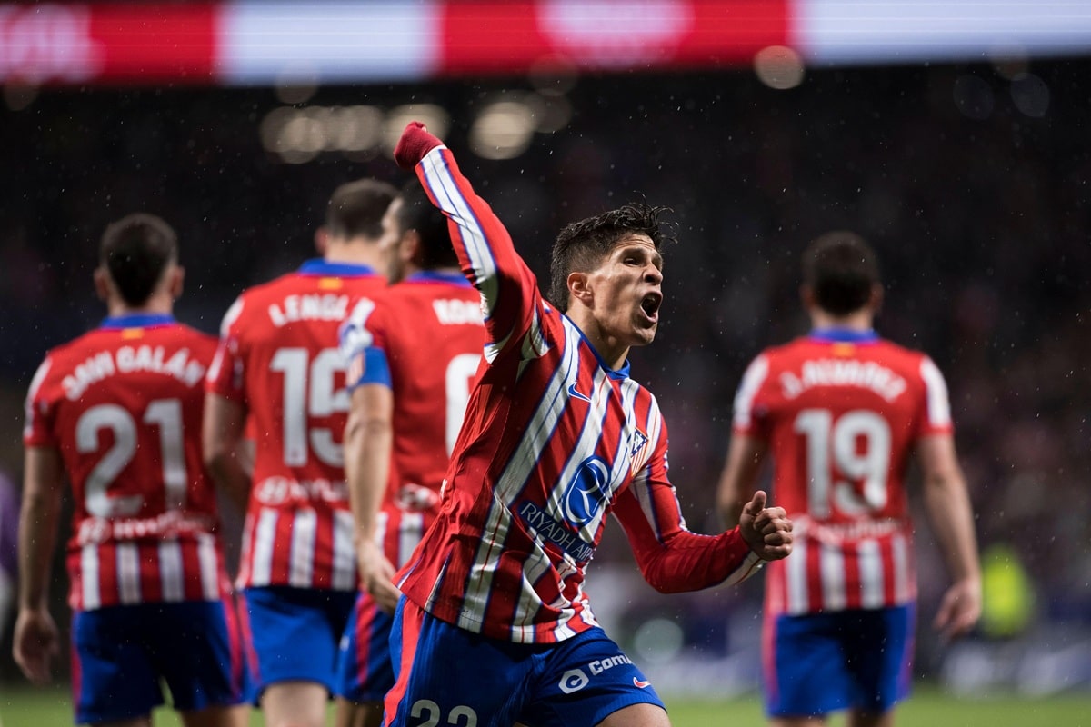 Atletico Madrid Rayo Vallecano Tipp Bild zeigt Giuliano Simeone © Aflo Co. Ltd. / Alamy Stock Photo