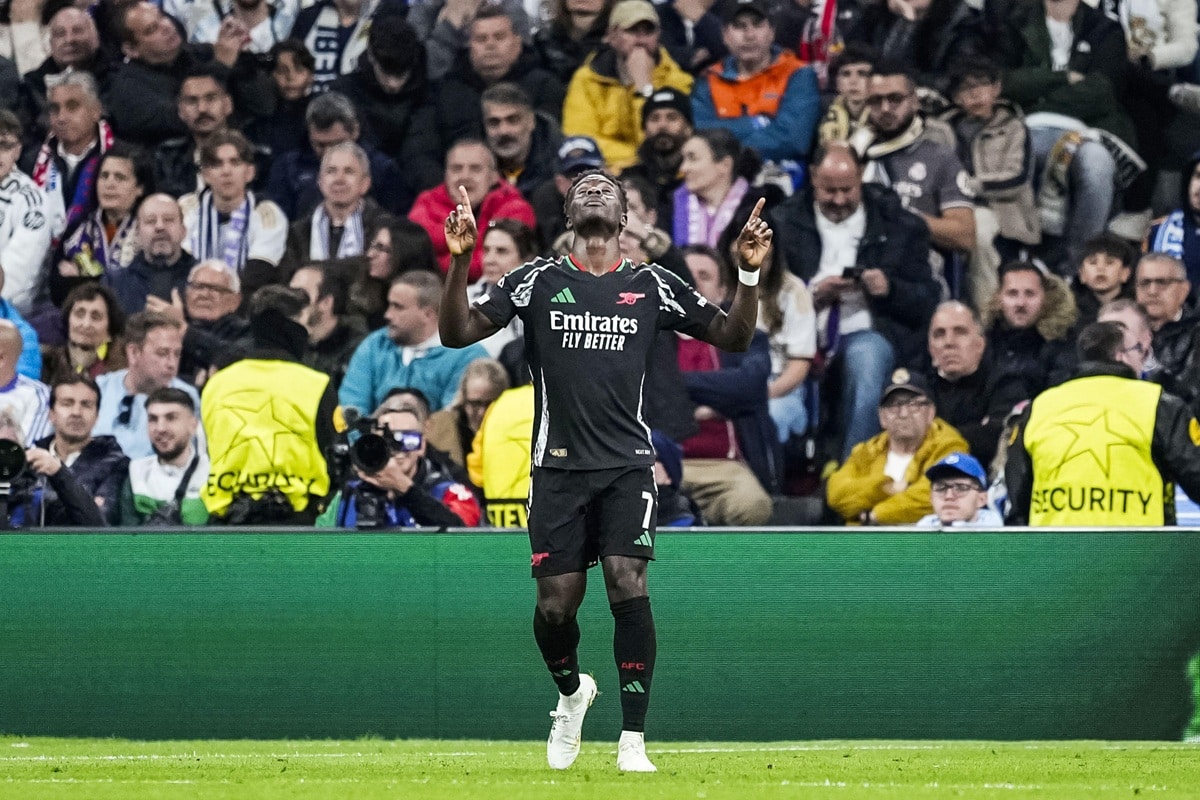 Arsenal PSG Tipp Bild zeigt Bukayo Saka © Independent Photo Agency / Alamy Stock Photo