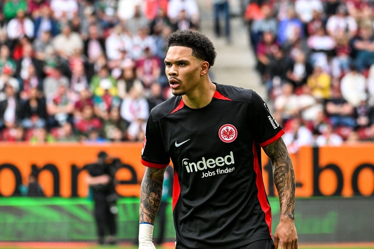 Frankfurt RB Leipzig Tipp Bild zeigt Nnamdi Collins © dpa picture alliance / Alamy Stock Photo