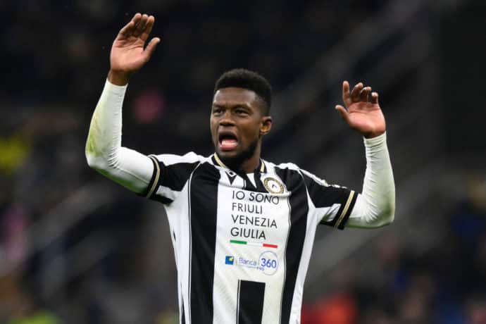 Udinese AC Milan Tipp Bild zeigt Christian Kabasele © Nicolò Campo / Alamy Stock Photo