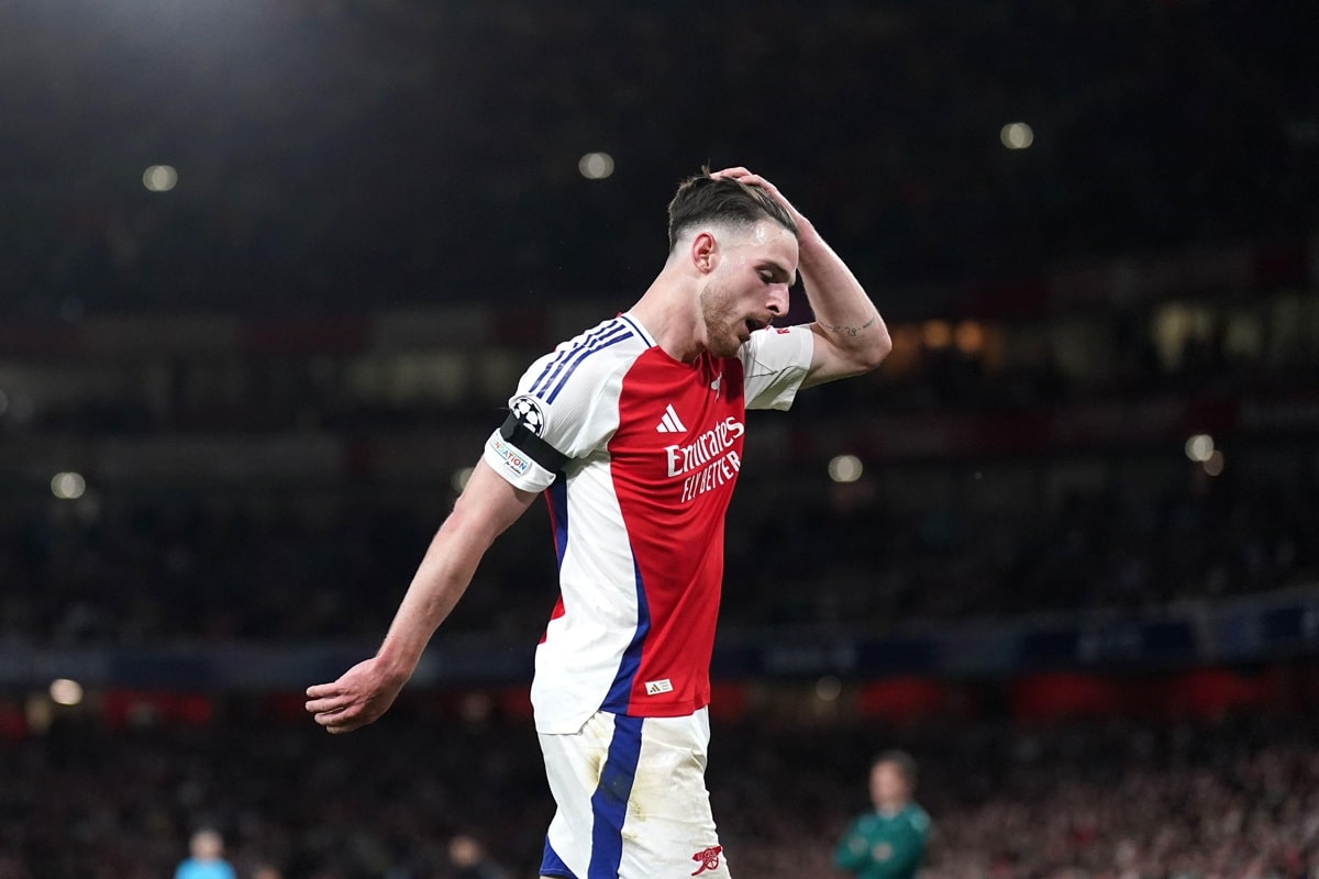 PSG Arsenal Tipp Bild zeigt Declan Rice © APA-PictureDesk / Alamy Stock Photo