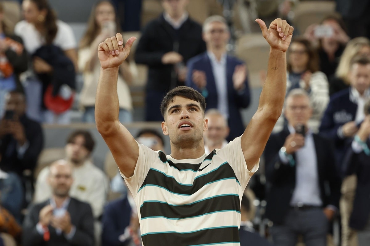 French Open Tipps heute 30.05. Bild zeigt Carlos Alcaraz (© Independent Photo Agency / Alamy Stock Photo)