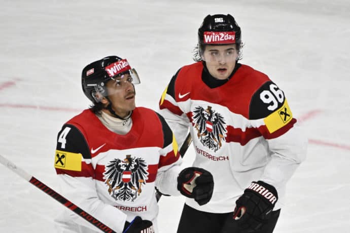 Kanada Österreich Tipp / Bild zeigt Marco Kasper und Ramon Schnetzer © TT News Agency / Alamy Stock Photo