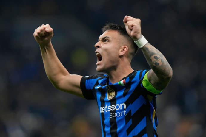 PSG Inter Mailand Tipp Bild zeigt Lautaro Martinez © Associated Press / Alamy Stock Photo