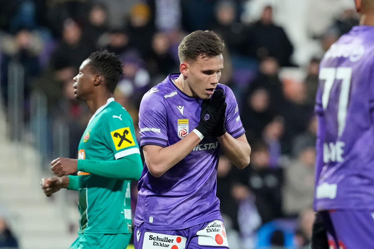 Bild zeigt Nik Prelec von der Wiener Austria / Experten Tipps Bundesliga Österreich 30. Spieltag © APA-PictureDesk / Alamy Stock Photo