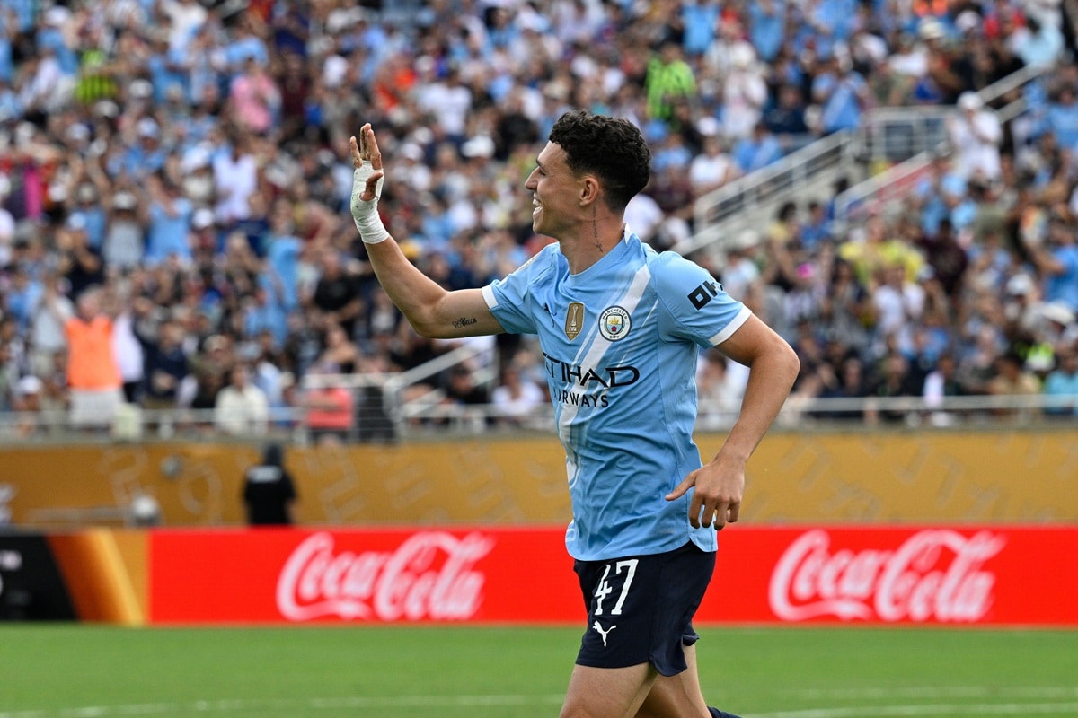 Klub WM Tipps heute 30.06.2025 Bild zeigt Phil Foden (© Associated Press / Alamy Stock Photo)