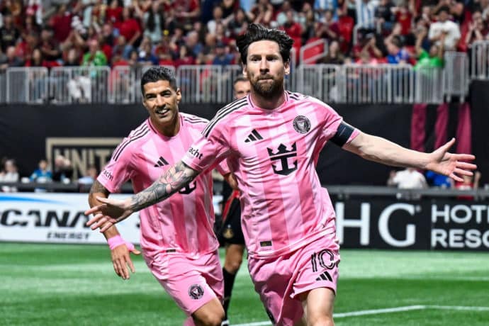Al Ahly Inter Miami Tipp Bild zeigt Lionel Messi & Luis Suarez © Associated Press / Alamy Stock Photo