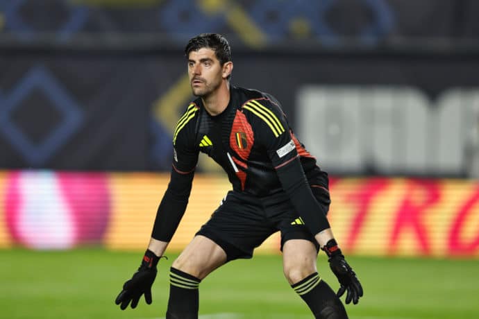 Nordmazedonien Belgien Tipp Bild zeigt Thibaut Courtois © Aflo Co. Ltd. / Alamy Stock Photo