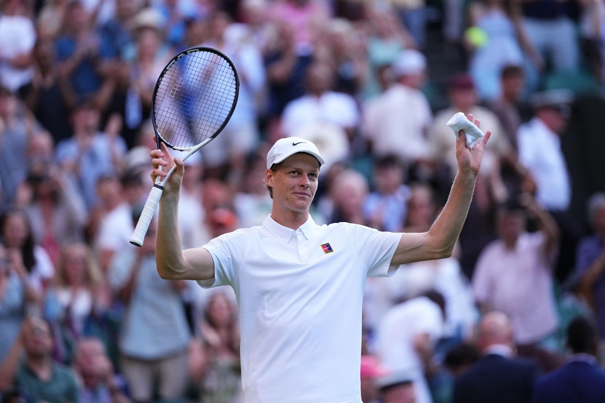 Wimbledon Tipps heute 05.07. Bild zeigt Jannik Sinner (© MB Media Solutions / Alamy Stock Photo)