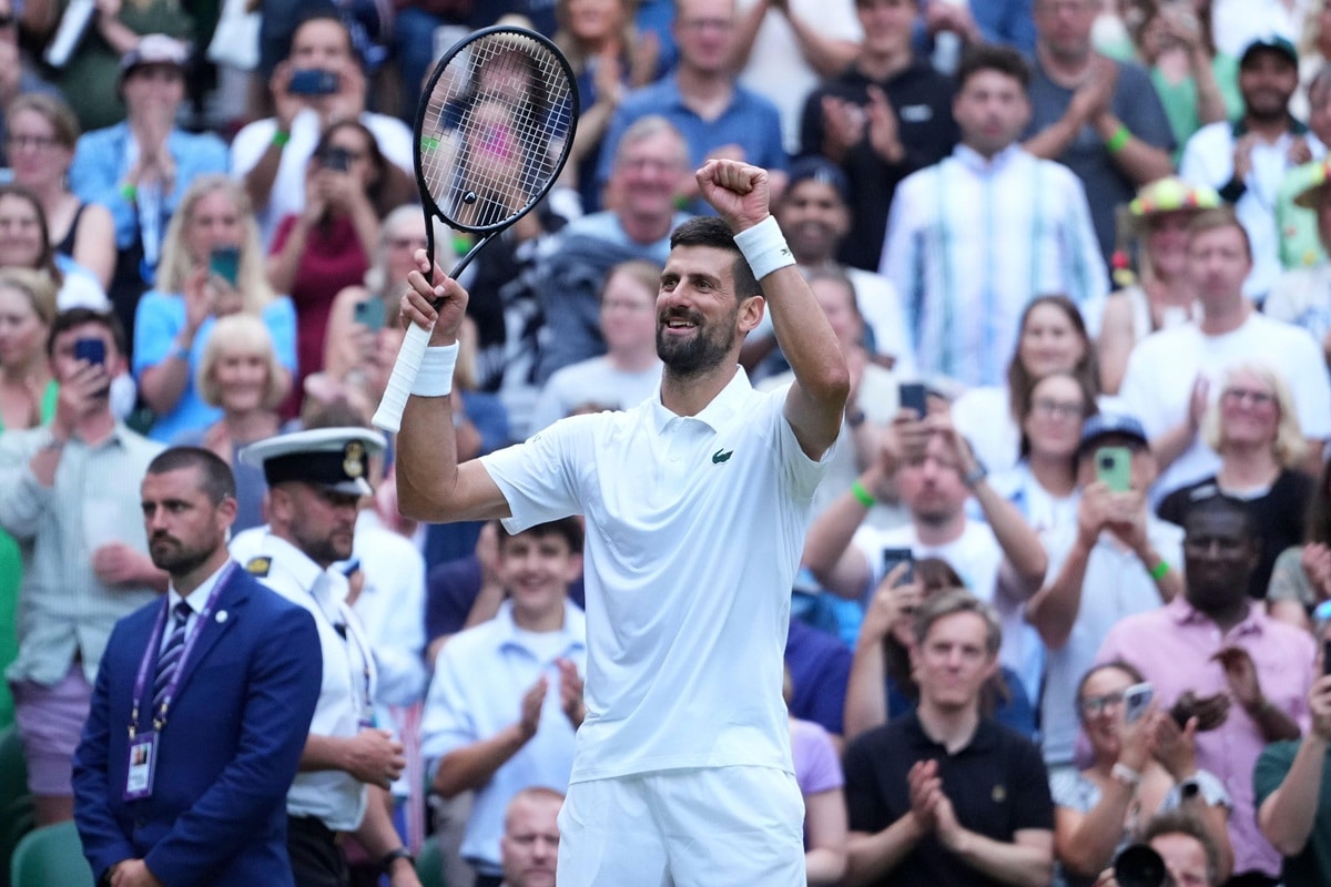 Wimbledon Tipps heute 07.07. Bild zeigt Novak Djokovic (© Associated Press / Alamy Stock Photo)