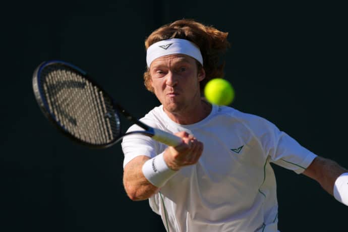Rublev Alcaraz Tipp Bild zeigt Andrey Rublev © Associated Press / Alamy Stock Photo
