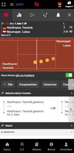 NEO.bet Live Wetten
