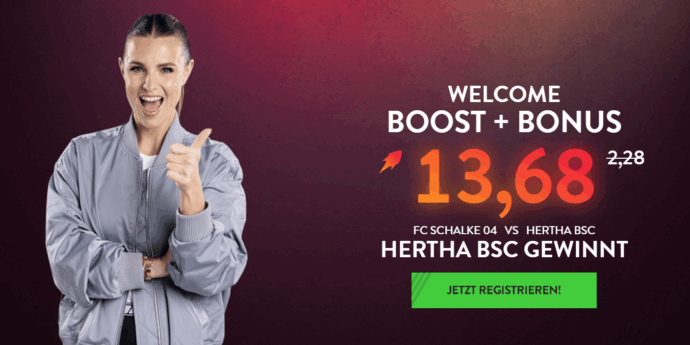 500% Quotenboost zu Schalke vs. Hertha mit NEO.bet