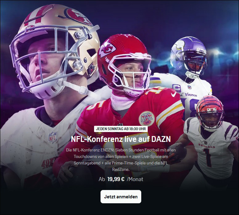 NFL live bei DAZN