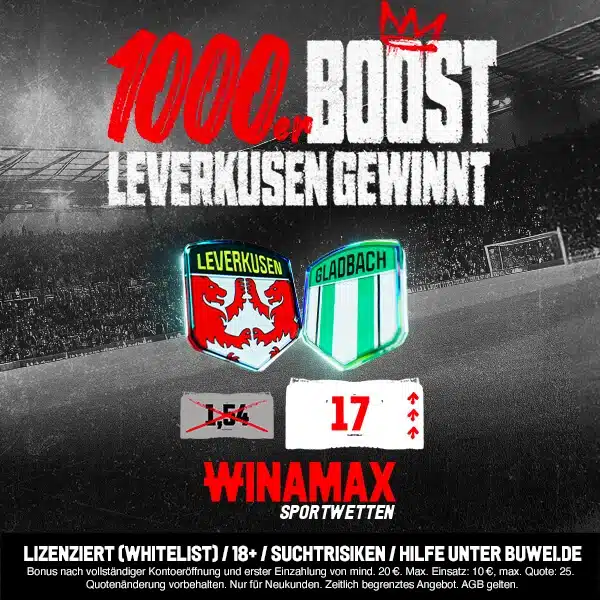 Winamax Boost Leverkusen - Gladbach