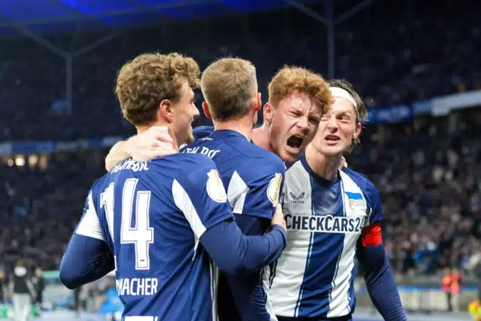 Hertha Jubel / Hertha Dresden Prognose (© Eibner-Pressefoto/Scott Coleman) Hertha Dresden Tipp