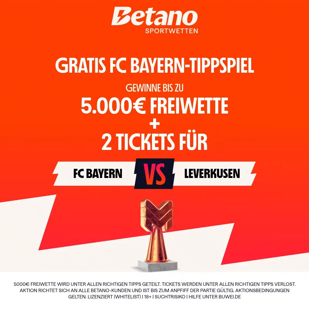 Betano Master Tipp Gewinnspiel Freebet und Bundesliga Ticket
