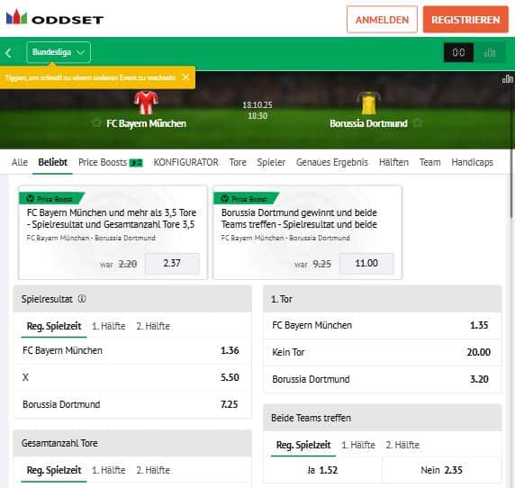 Oddset Boost