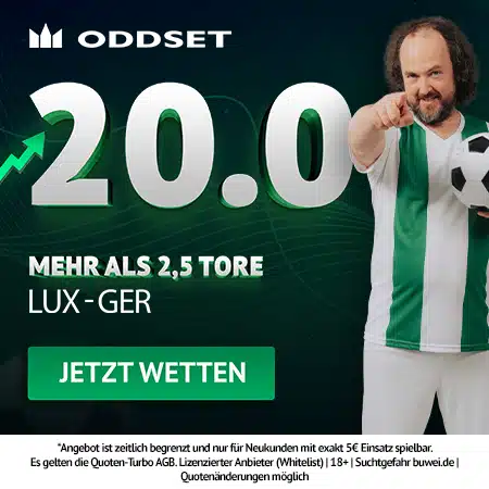 20.0 Quotenturbo zu Luxemburg - Deutschland bei Oddset