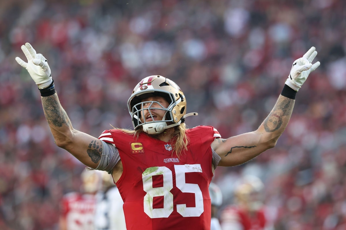 Bild zeigt George Kittle / Colts 49ers Prognose und Tipp (© Associated Press / Alamy Stock Photo) Colts 49ers Tipp