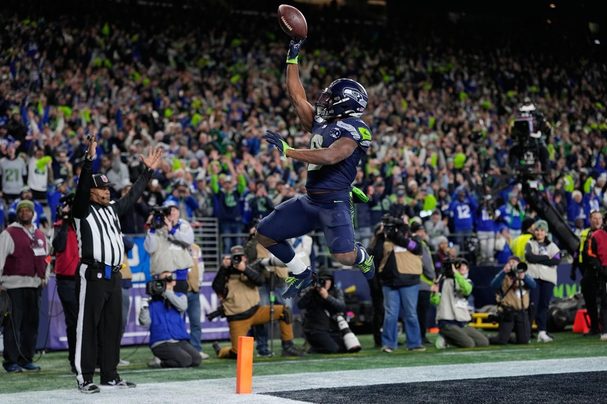 Bild zeigt Kenneth Walker III / Seahawks Rams Prognose und Tipp (© Associated Press / Alamy Stock Photo) Seahawks Rams Tipp