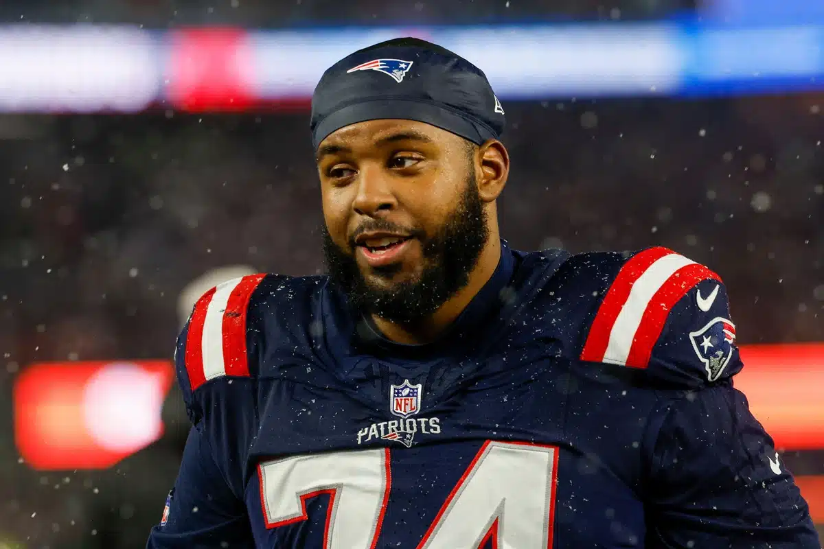 Bild zeigt Thayer Munford / Broncos Patriots Prognose und Tipp (© Associated Press / Alamy Stock Photo) Broncos Patriots Tipp