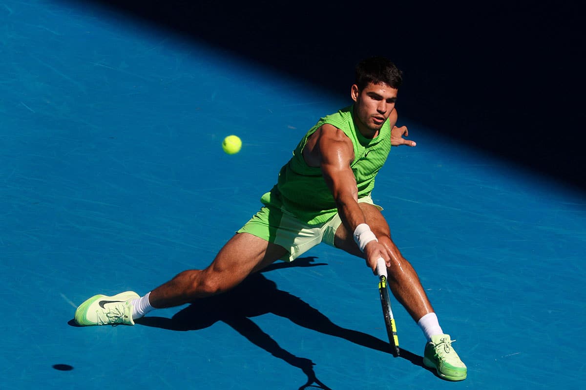 Carlos Alcaraz / Australian Open heute 23.01. (© Frank Molter) Australian Open Tipps heute 23.01. Bild zeigt Carlos Alcaraz (© Frank Molter)