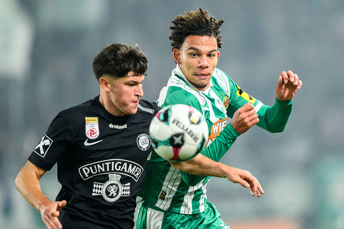 Janis Antiste vs Arjan Malic / Bundesliga Österreich Tipps zum 25. Spieltag (© APA-PictureDesk/Alamy Live News) Experten Tipps Bundesliga Österreich 25. Spieltag